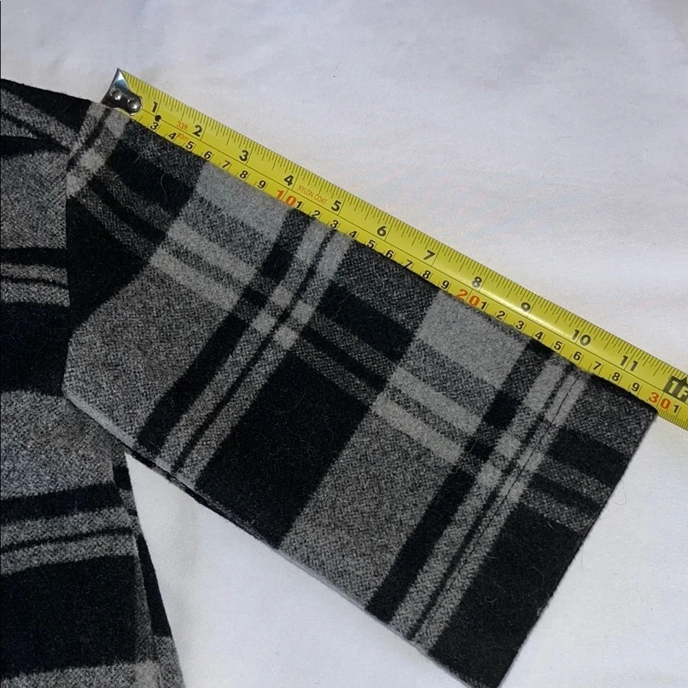 GAP Black and Gray Hooded Cape with A-line Silhouette